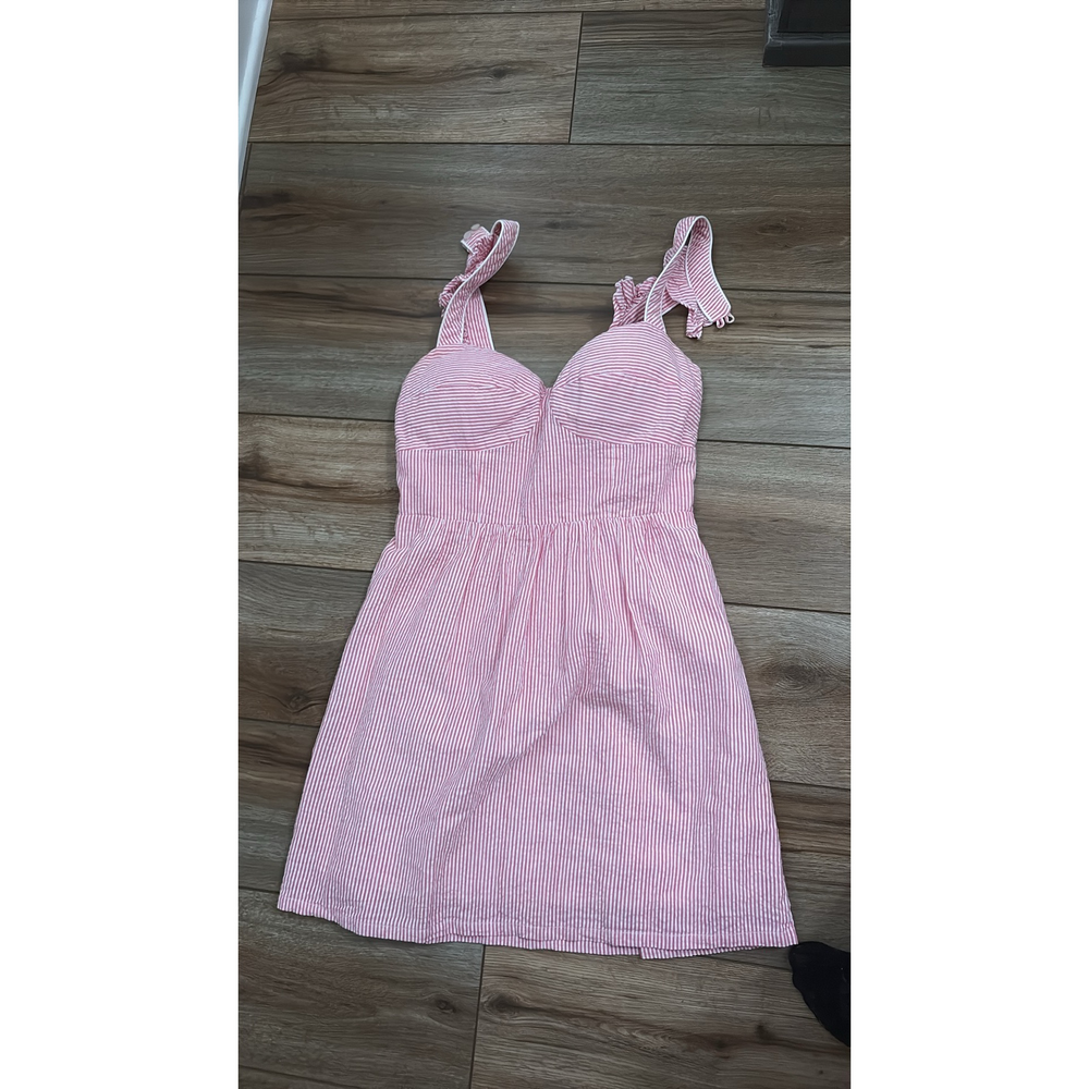 Southern Frock Pink Seersucker Ruffled Dress